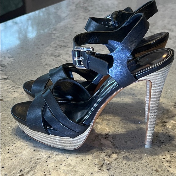 Coach Coach Dani Black Strappy Black Heels Size 7 - Picture 5 of 9